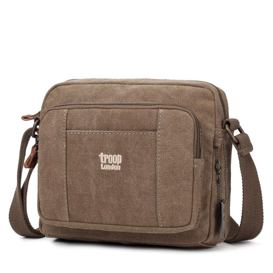 Classic Canvas Cross Body Bag - Brown