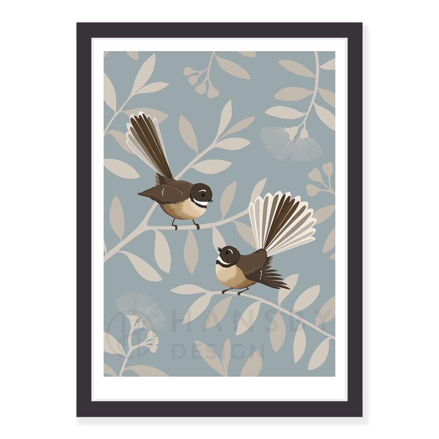 A4 Print Fantail Pair