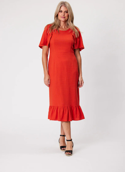 Lucy Dress-Burnt Orange