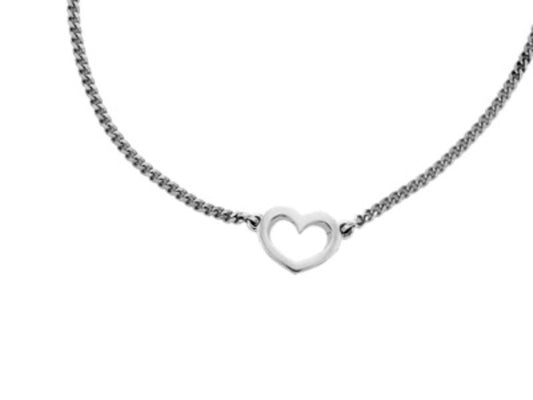 Mini Heart Necklace Sterling Silver