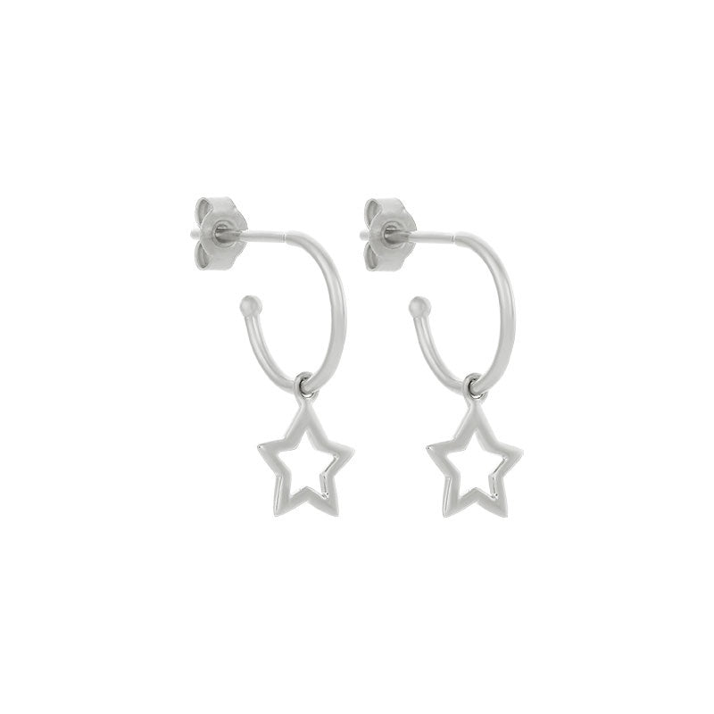 Star Hoop Earrings