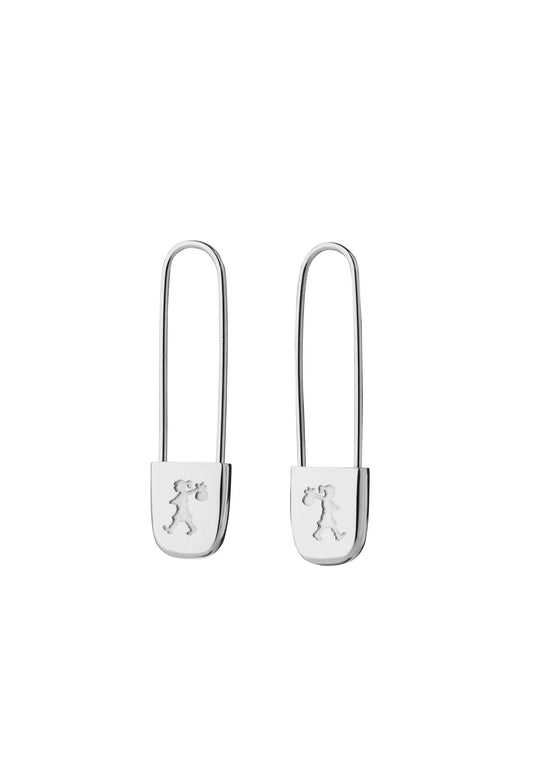 Runaway Safety Pin Earrings