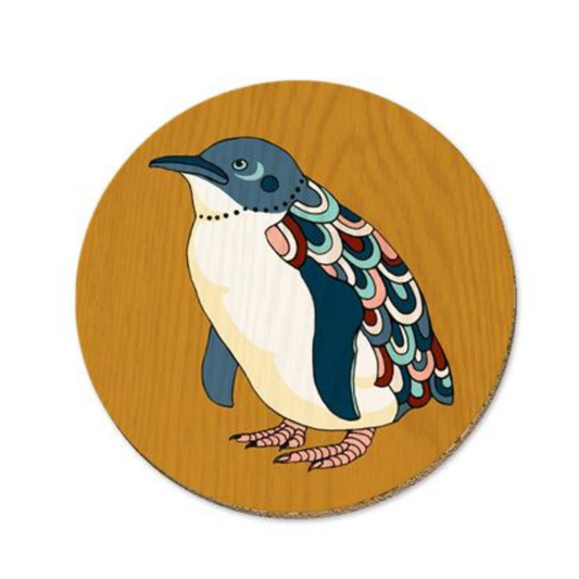 Folksy Coaster Miss Korora Little Blue Penguin