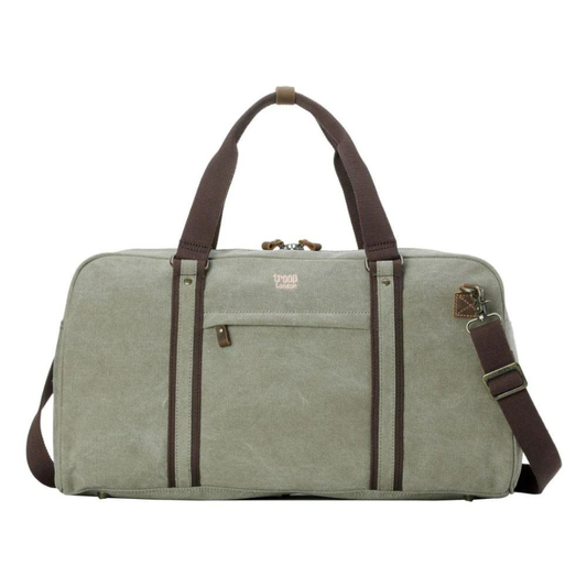 Explorer Holdall Khaki  with Brown Trim