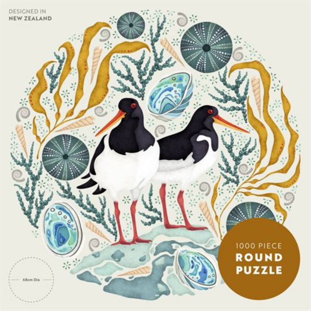 Catherine Marion Round Puzzle Oystercatchers