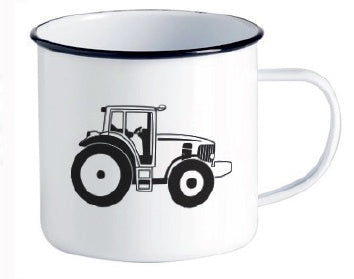 Enamel Mug Ka Pai Kiwi Tractor