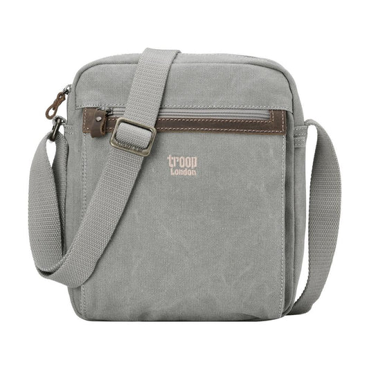 Classic Zip Top Cross Body Bag - Ash Grey