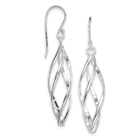 Sterling Silver Earrings Double Twist