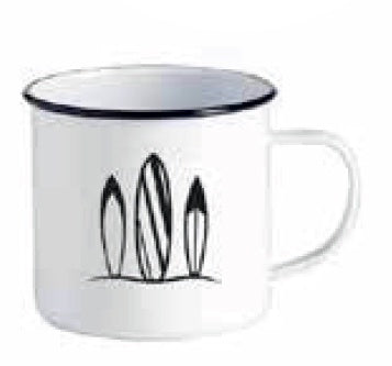 Enamel Mug Ka Pai Kiwi - Surf Boards