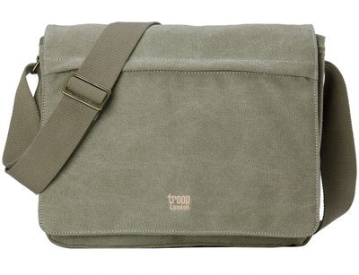 Classic Flap Front Messenger Bag - Khaki