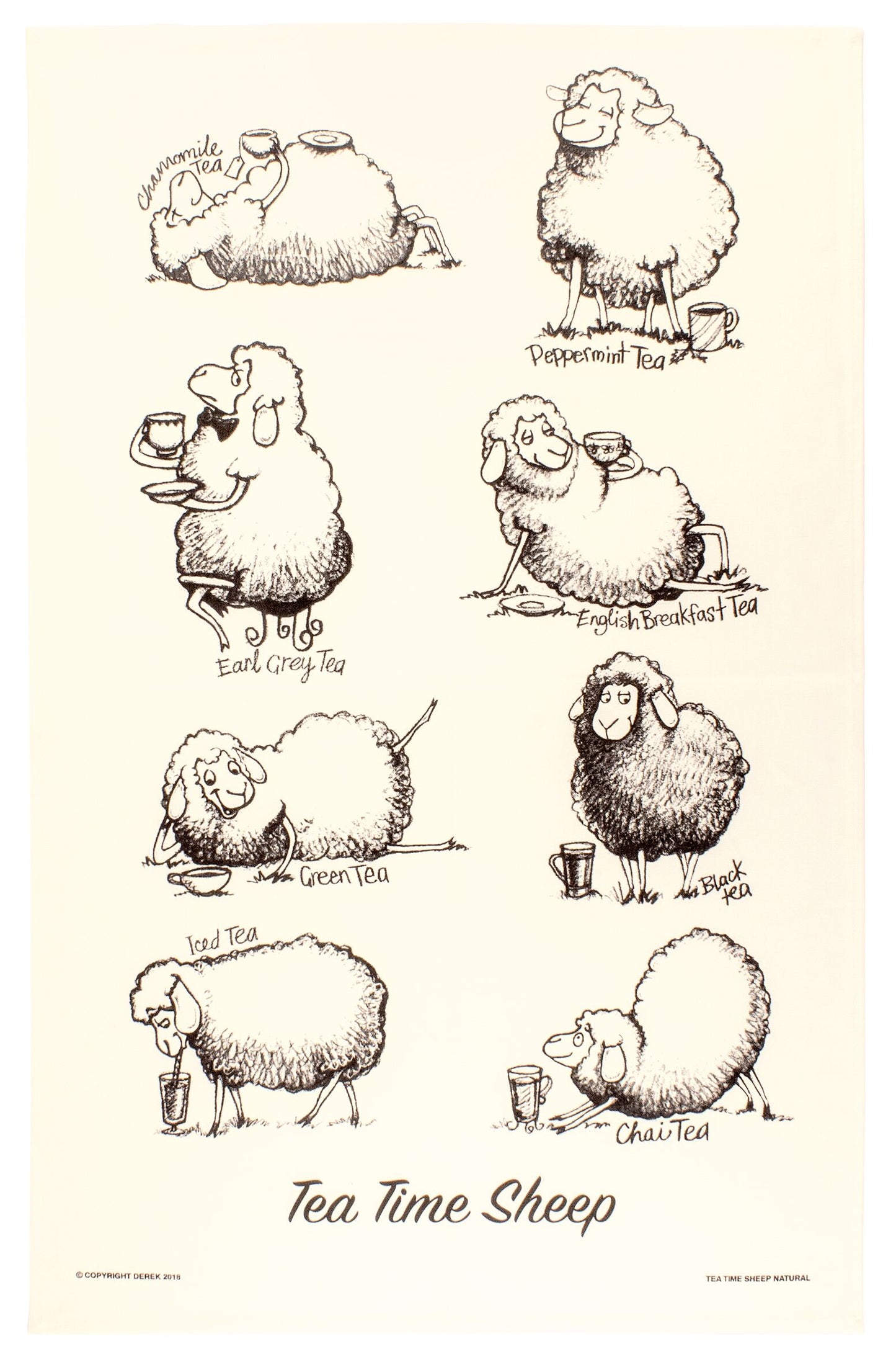 Tea Time Sheep Tea Towel