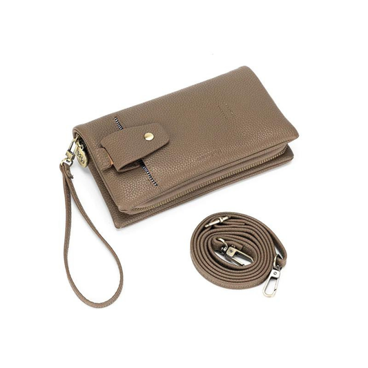 Mavie Wallet Crossbody Clutch Dark Taupe