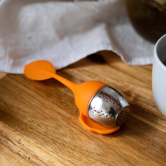 Oku Tea Orange Silicon & Stainless In Cup Infuser