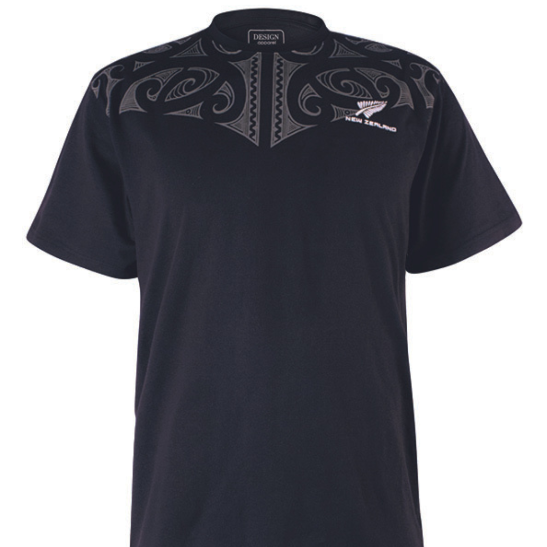 Māori  Shoulder Tattoo Adults Tee Shirt Black